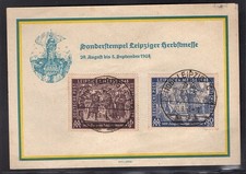 SBZ. Ereigniskarte Leipziger Messe 1948 mit Mi.-Nr.198-199