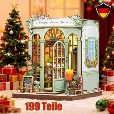 DIY Book Nook Kit Miniatur Haus Champs-Élysées Florist Bücherregal Buchstütze