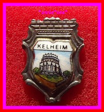 ꧁ vintage HUTNADEL anstecknadel BAYERN befreiungshalle KELHEIM emaille WAPPEN ꧂