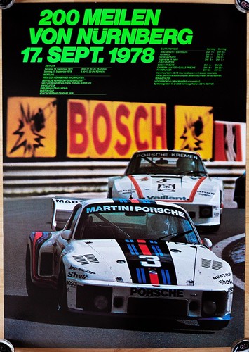 Orginal porsche plakat poster - orginal,
