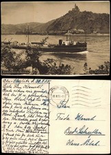 Ansichtskarte Braubach Rheinschiff Marksburg 1955