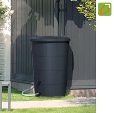 sparFUXX Regentonne 200 l mit Wasserhahn opt. Zubehör Regentank Regenspeicher