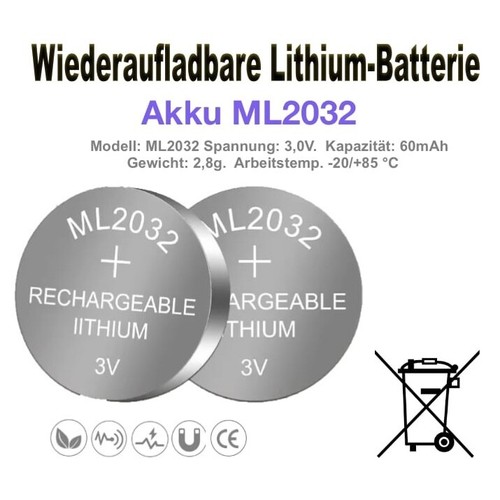 Ml2032 cr2032 akku ion - ml2032/cr2032/,
