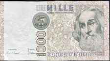Italien Banknote 1000 Lire