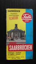 Saarbrücken, Gross-Saarbrücken, Falkplan, Stadtplan Falkfaltung