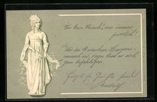 Junge Frau im Kleid mit