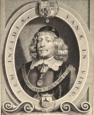 Claudius Claude de Chabot 1606 Original Antique Print van der Hulle Pontius