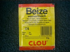 Clou Pulverbeize Wasserbeize Holzbeize Beize Hartholz Weichholz 174 Schwarz 12g