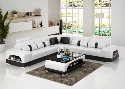 Ledersofa couch wohnlandschaft - couch,