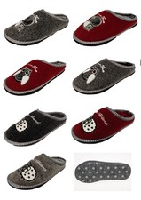 Damen Pantoffeln Puschen Hausschuhe Filz Filzpantoffeln Filzsohle warm Gr. 36-42