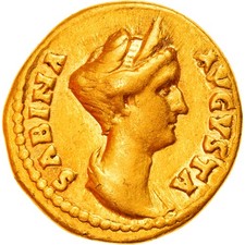 Sabina, Aureus, 133-135, Rome