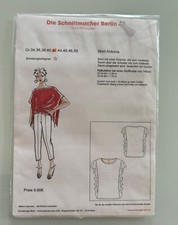 SALE: SCHNITTMUSTER BERLIN Shirt Antonia Designermodell in Gr.42