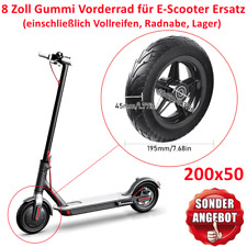 E-Scooter E-Roller Vorderrad 8 Zoll Ersatz Gummi Vollreifen mit Radnabe 200x50