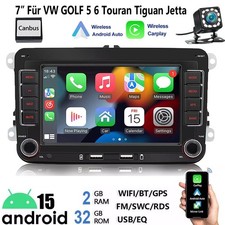 Android 15 Apple Carplay Autoradio RDS GPS Navi Für VW Golf V 5 6 Passat Polo 6R