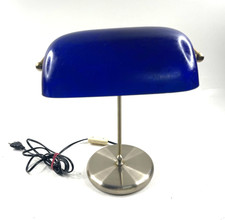 Bankerlampe Tischlampe blau