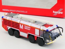 Herpa 049474 Ziegler Flugfeldlöschfahrzeug Flughafen München wie NEU!OVP 1705-