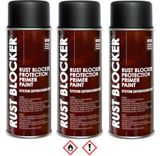 3 x 400 ml Rust Blocker 4in1 Metallschutzlack Rost Schutz schwarz matt RAL 9005