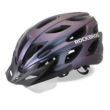ROCKBROS Fahrradhelm Helm Mit Abnehmbare Visier Schutzbrille 6Farbe Damen Herren