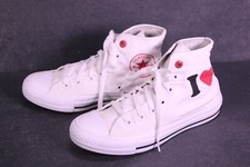 Converse All Star Classic Chucks HI Sneaker Gr. 37 Canvas weiß Herz Print BC1296