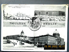 BERLIN, SCHLOSSMOTIVE 700 JAHRE Berlin 1237 - 1937, Seltene Karte! 1943