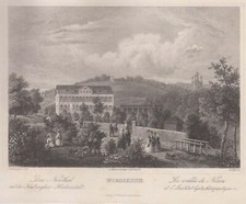 Wiesbaden Nerotal Original Stahlstich Oeder 1840