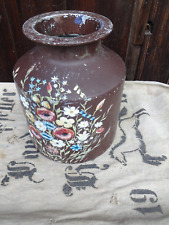 Alte Milch Kanne Milchkanne groß Bauer Landhaus Deko Floral bemalt ungerreinigt