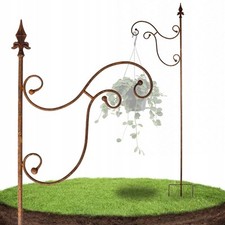 Garten Schäferhaken 220 cm Hirtenhaken Edelrost Gartenstab Hirtenbogen-Haken