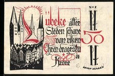 Notgeld Lübeck, 1921, 50 Pf