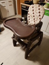 Kinderhochstuhl Kombination - Braun - Umbau Zu Tisch und Stuhl - Kunststoff 