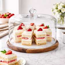 Tortenplatte mit Glasglocke Ø