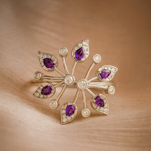 Floraler amethyst mit - floraler,