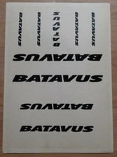 BATAVUS Sticker Set - Fahrradrahmen Logo Aufkleber - Bike Stickers Schwarz