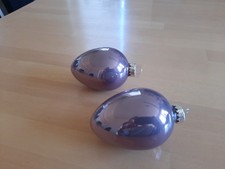 2x Ei / Osteranhänger Dekokugel Baumschmuck lila