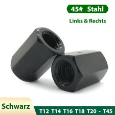 45# Stahl Sechskantmutter Trapezgewindemutter T12 - T45 Mutter für Leitspindel
