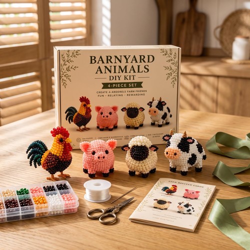 Perlentiere bastelset farm - bastelset,