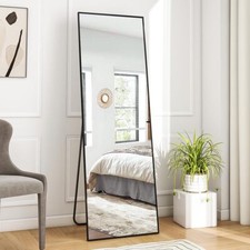 Ganzkörperspiegel Standspiegel Wandspiegel Groß Schwarz Flurspiegel 160x40cm