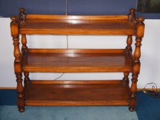 breites Bücher Regal Holz Stil englisch Empire / Historismus 117 x 97 x 45