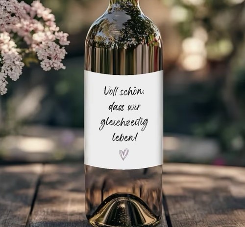 Flaschenetikett für