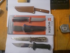 Messer Jagdmesser 3 Stück Solingen Albacete Würth vintage Wandern Angeln EDC