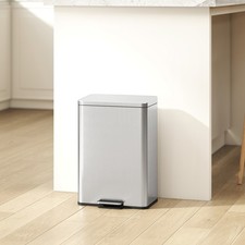 HOMCOM Mülleimer 20 L Treteimer mit Softclose-Deckel, Pedal, Inneneimer