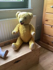 Antiker Teddy Eduard Cramer ca:1940 mit Glasaugen und Kippstimme 60 cm