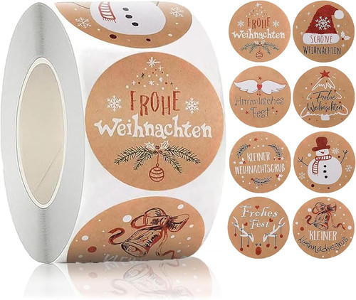 500 stück weihnachtssticker - 500,