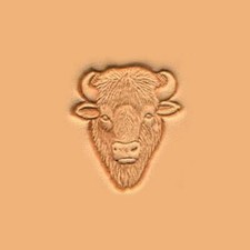 Leder 3D Stempel Büffelkopf