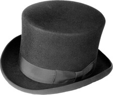 Zylinder 13cm schwarz wolle - zylinder,