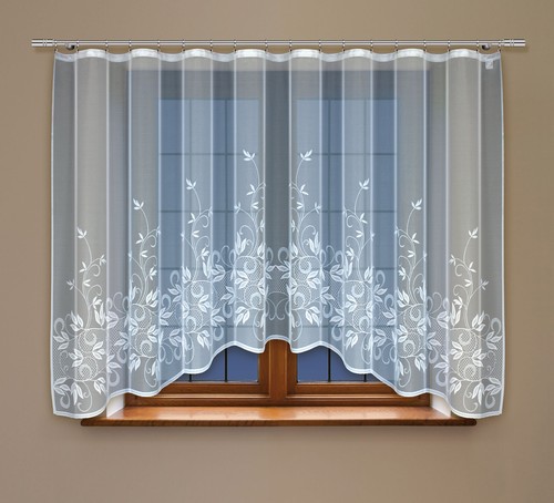 Gardine mit kräuselband - mit,