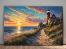 Leuchtturm am Meer , Druck auf