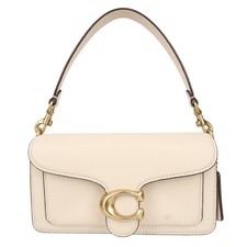 Coach Damen Tasche Creme Leder Handtasche Ledertasche Klein