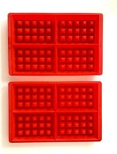 Lékué Silikon Backform für Waffeln 2er Set mit Rezeptbuch