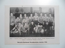 Borussia Dortmund Westdeutscher Meister 1956 unsigniert Overstolz-Werbekarte  24