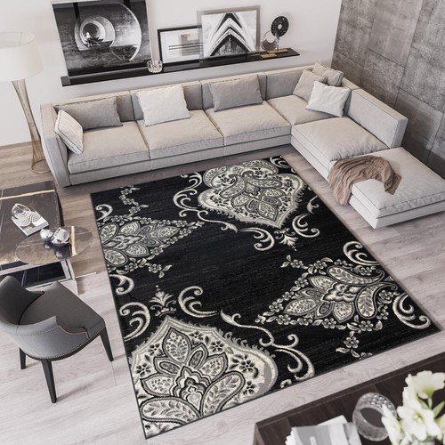 Teppich kurzflor grau creme - kurzflor,